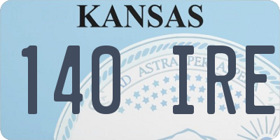 KS license plate 140IRE