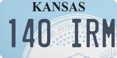 KS license plate 140IRM
