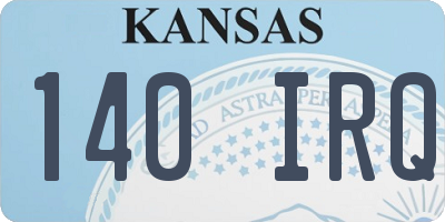KS license plate 140IRQ