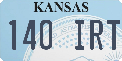 KS license plate 140IRT