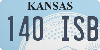 KS license plate 140ISB