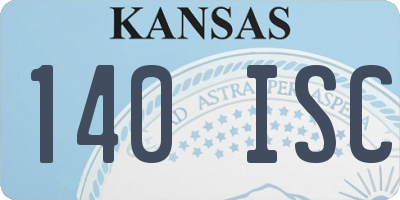 KS license plate 140ISC