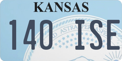 KS license plate 140ISE