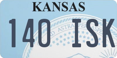 KS license plate 140ISK
