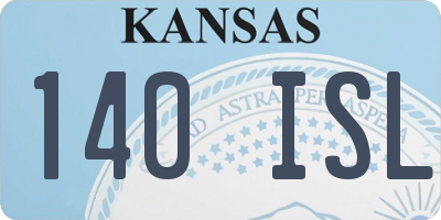 KS license plate 140ISL