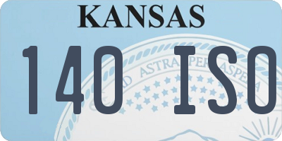 KS license plate 140ISO