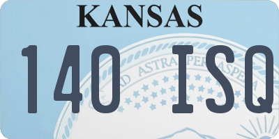 KS license plate 140ISQ