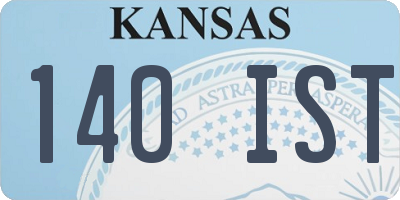 KS license plate 140IST