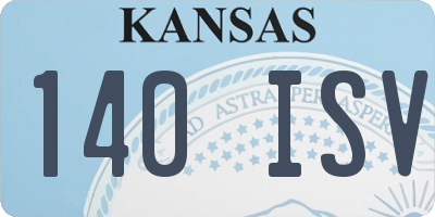 KS license plate 140ISV