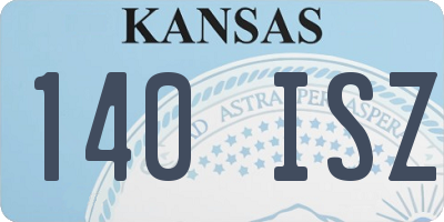 KS license plate 140ISZ