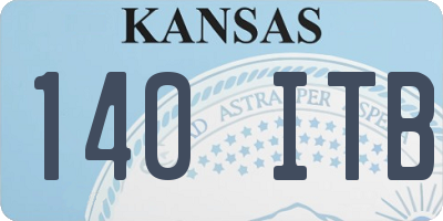 KS license plate 140ITB