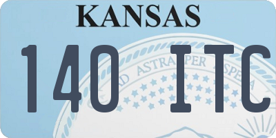 KS license plate 140ITC