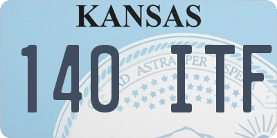KS license plate 140ITF