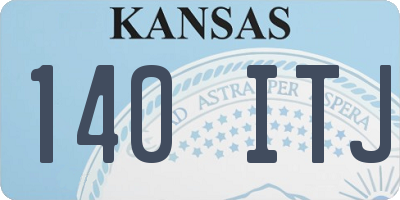 KS license plate 140ITJ