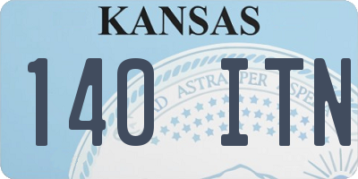 KS license plate 140ITN
