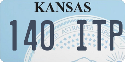 KS license plate 140ITP