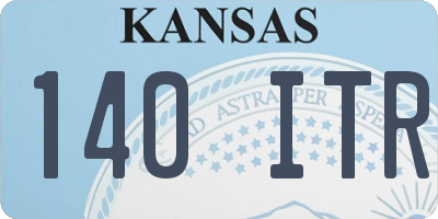 KS license plate 140ITR