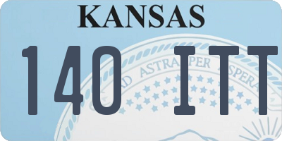 KS license plate 140ITT