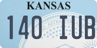 KS license plate 140IUB