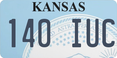 KS license plate 140IUC
