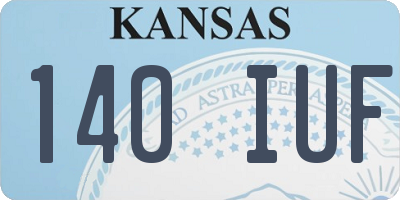 KS license plate 140IUF