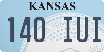 KS license plate 140IUI