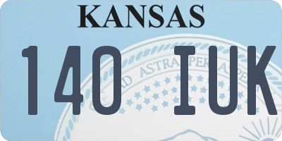 KS license plate 140IUK