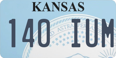KS license plate 140IUM