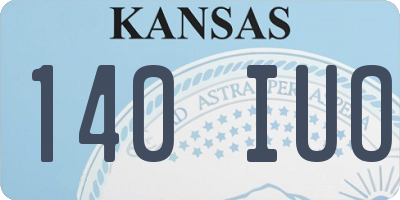 KS license plate 140IUO