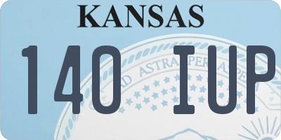 KS license plate 140IUP