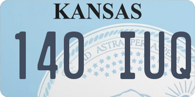 KS license plate 140IUQ