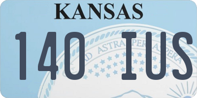 KS license plate 140IUS