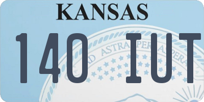 KS license plate 140IUT