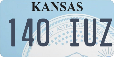 KS license plate 140IUZ