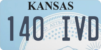 KS license plate 140IVD