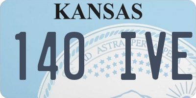 KS license plate 140IVE