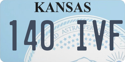 KS license plate 140IVF