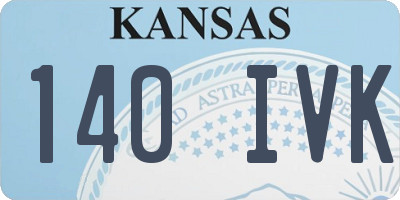 KS license plate 140IVK