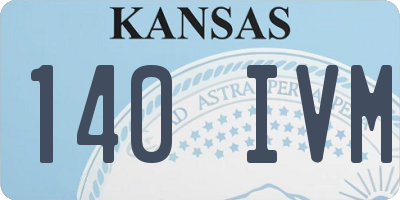 KS license plate 140IVM