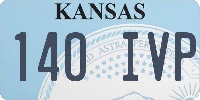 KS license plate 140IVP