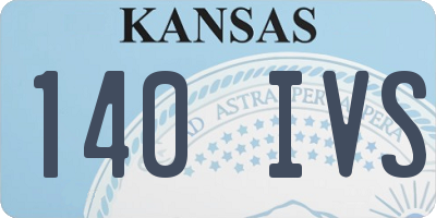 KS license plate 140IVS