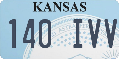 KS license plate 140IVV