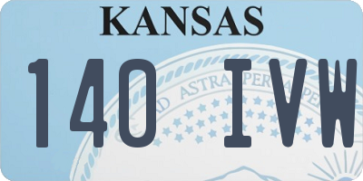 KS license plate 140IVW
