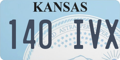 KS license plate 140IVX