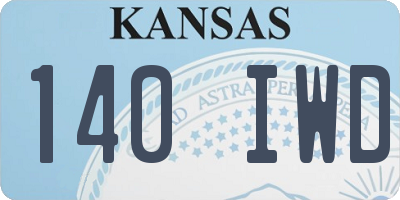 KS license plate 140IWD
