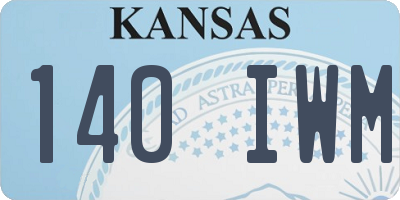 KS license plate 140IWM