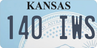 KS license plate 140IWS