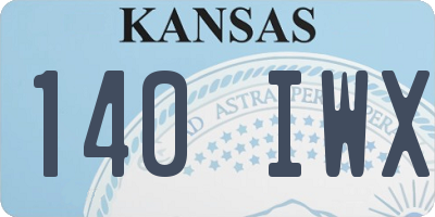 KS license plate 140IWX