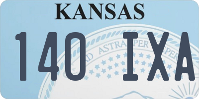 KS license plate 140IXA