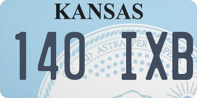 KS license plate 140IXB